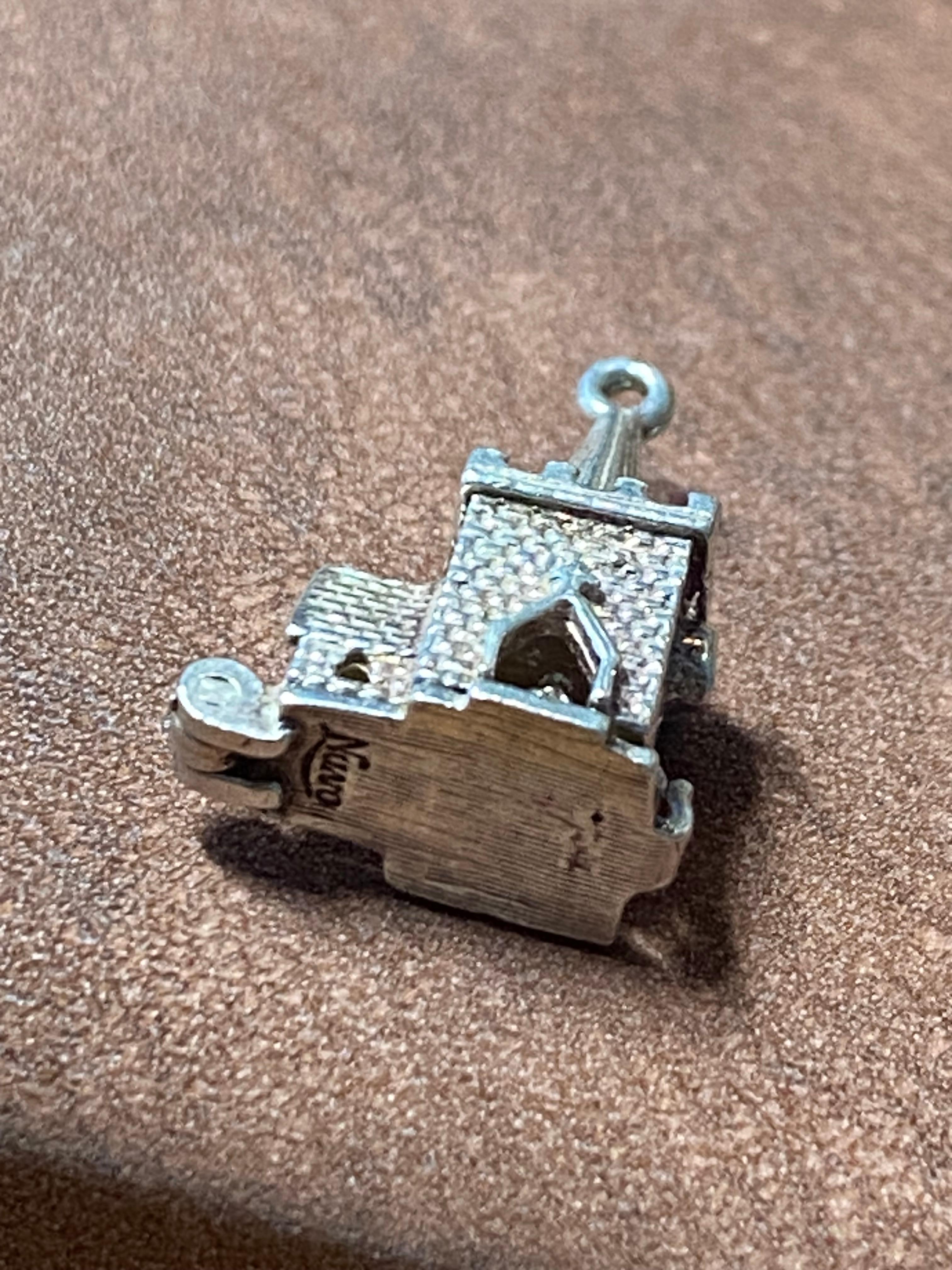 Charm d'ouverture vintage en argent 925 