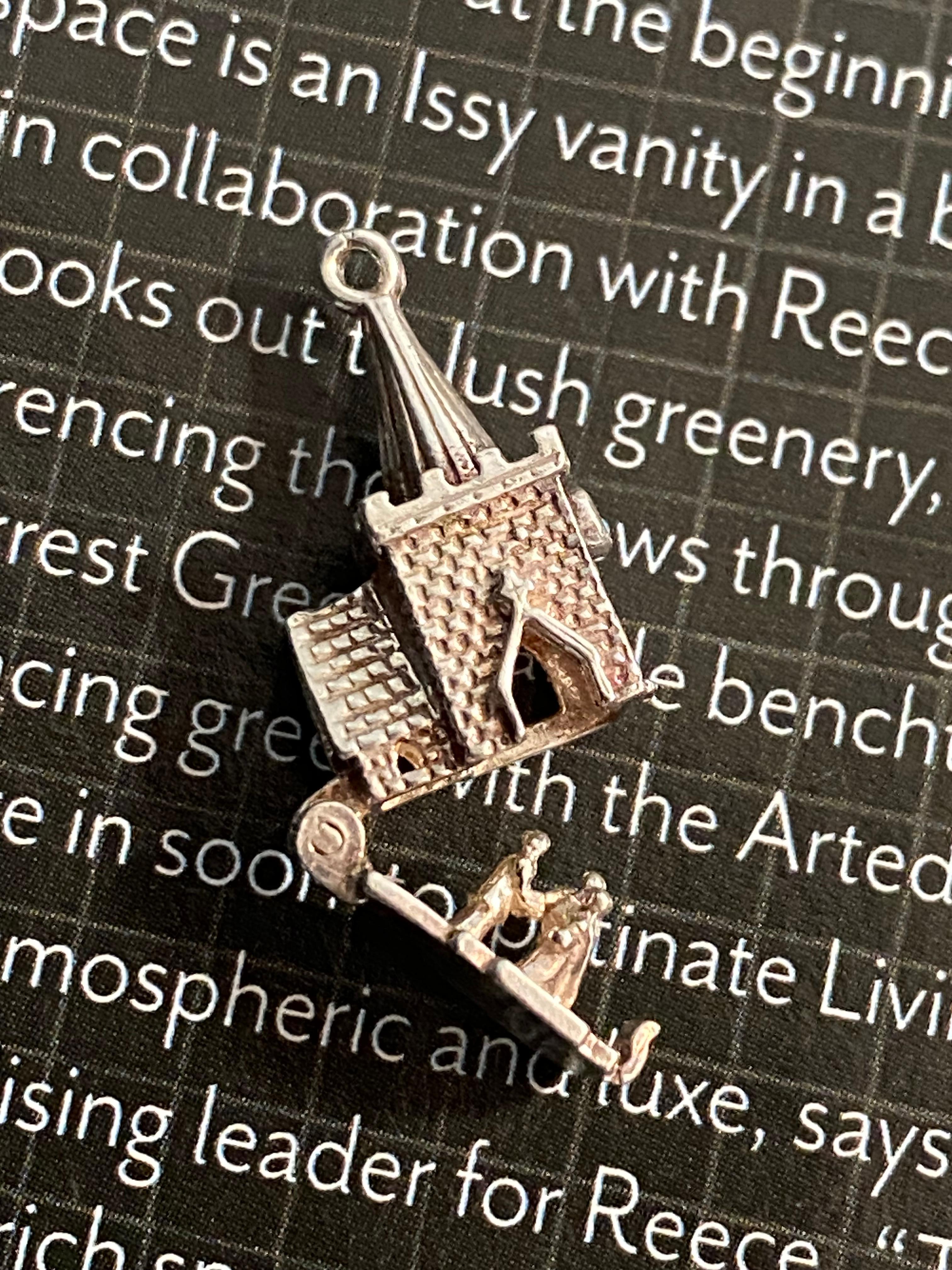 Charm d'ouverture vintage en argent 925 