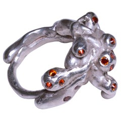 Anillo de plata de ley 925 y circonitas de L A MH
