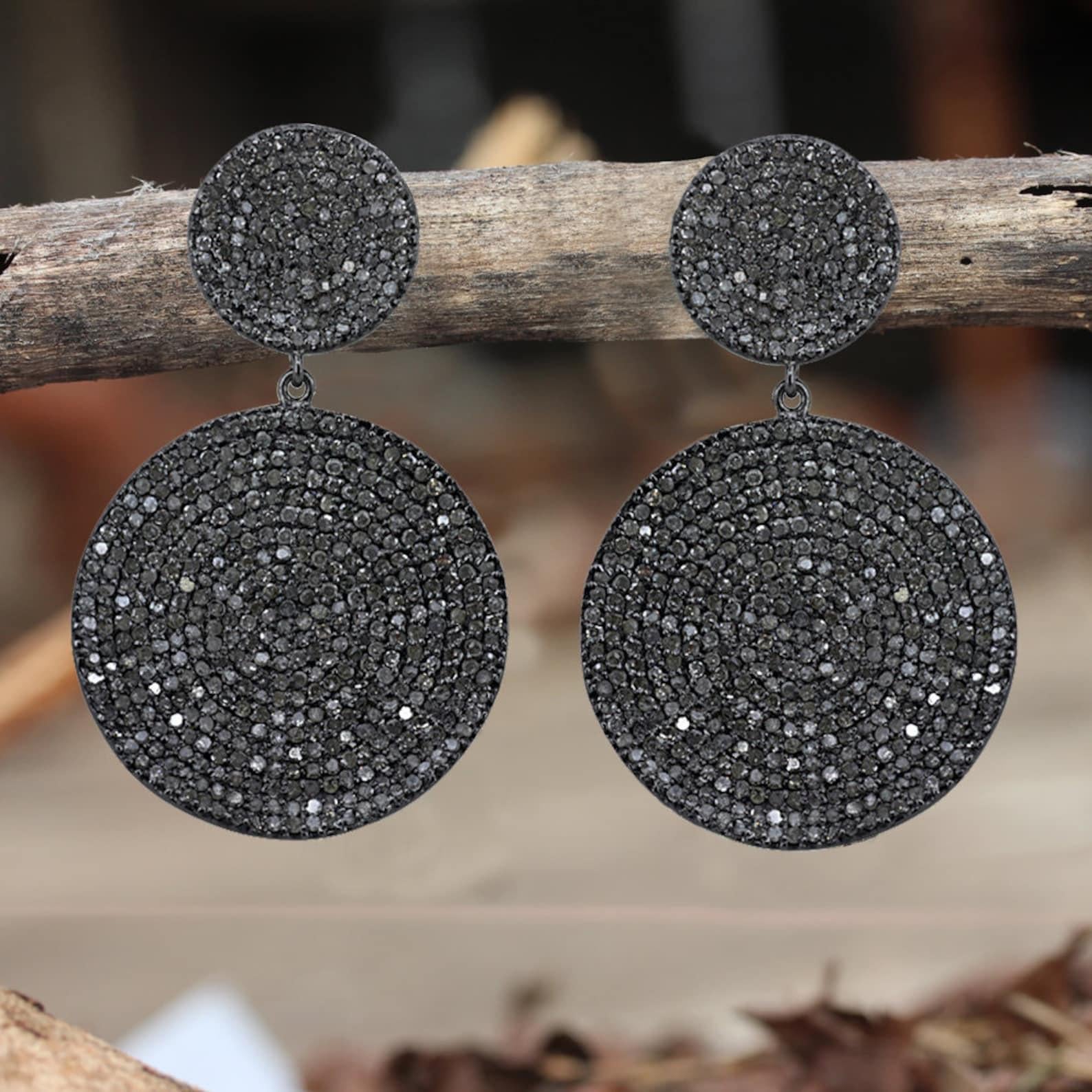 Orecchini pendenti in argento 925 Orecchini a goccia con diamante Bellissimo regalo per lei in vendita 1