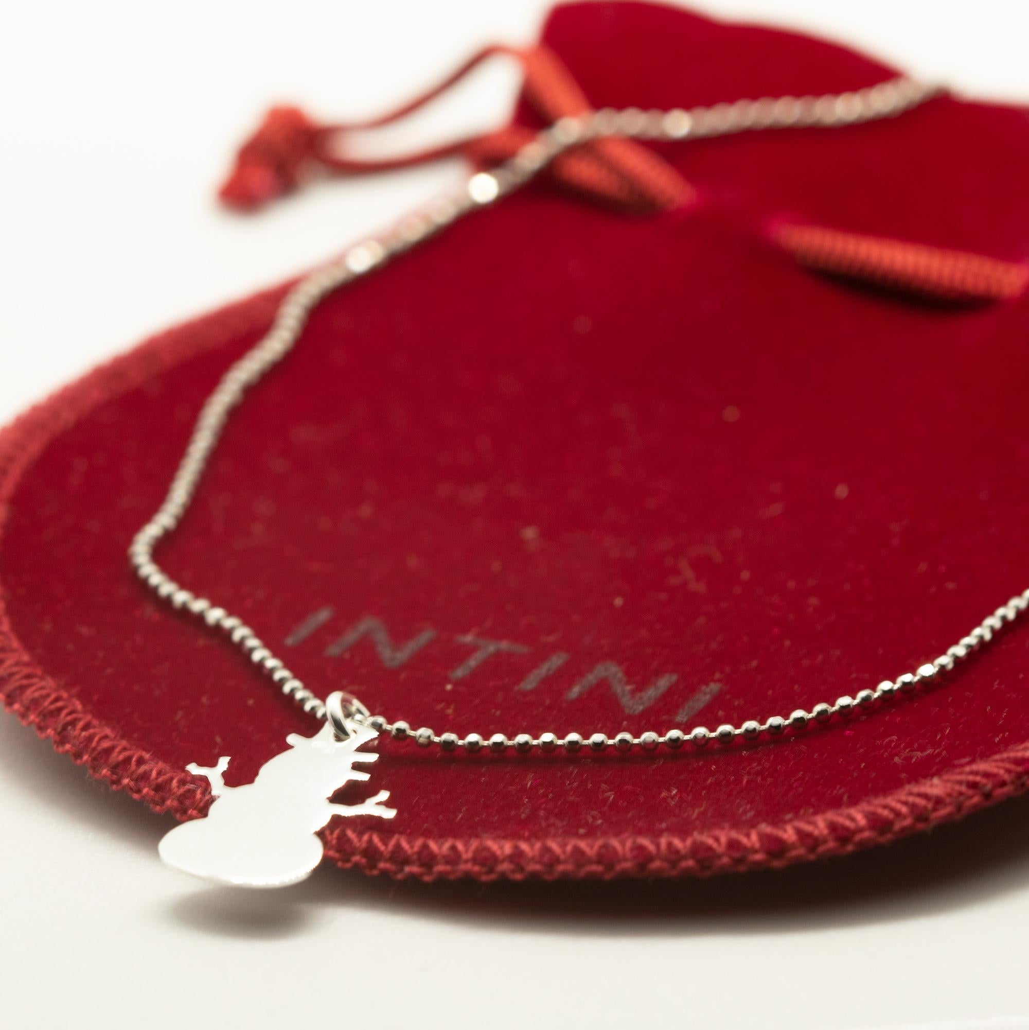 925 Sterlingsilber Weihnachtsschneeflocken-Halskette mit Intini-Schmuck für Damen oder Herren im Angebot