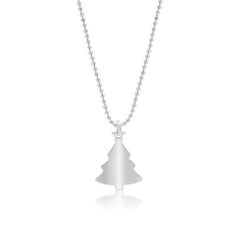 925 Sterling Silver Dangle Gift Christmas Tree Winter Necklace Intini Jewels
