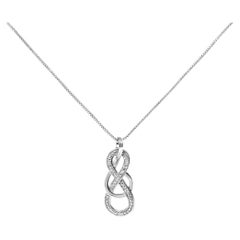 Collana con ciondolo Infinity in argento 925 con accenti di diamanti