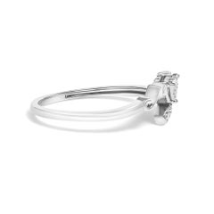 .925 Sterling Silver Diamond Accent "MOM" Heart Ring