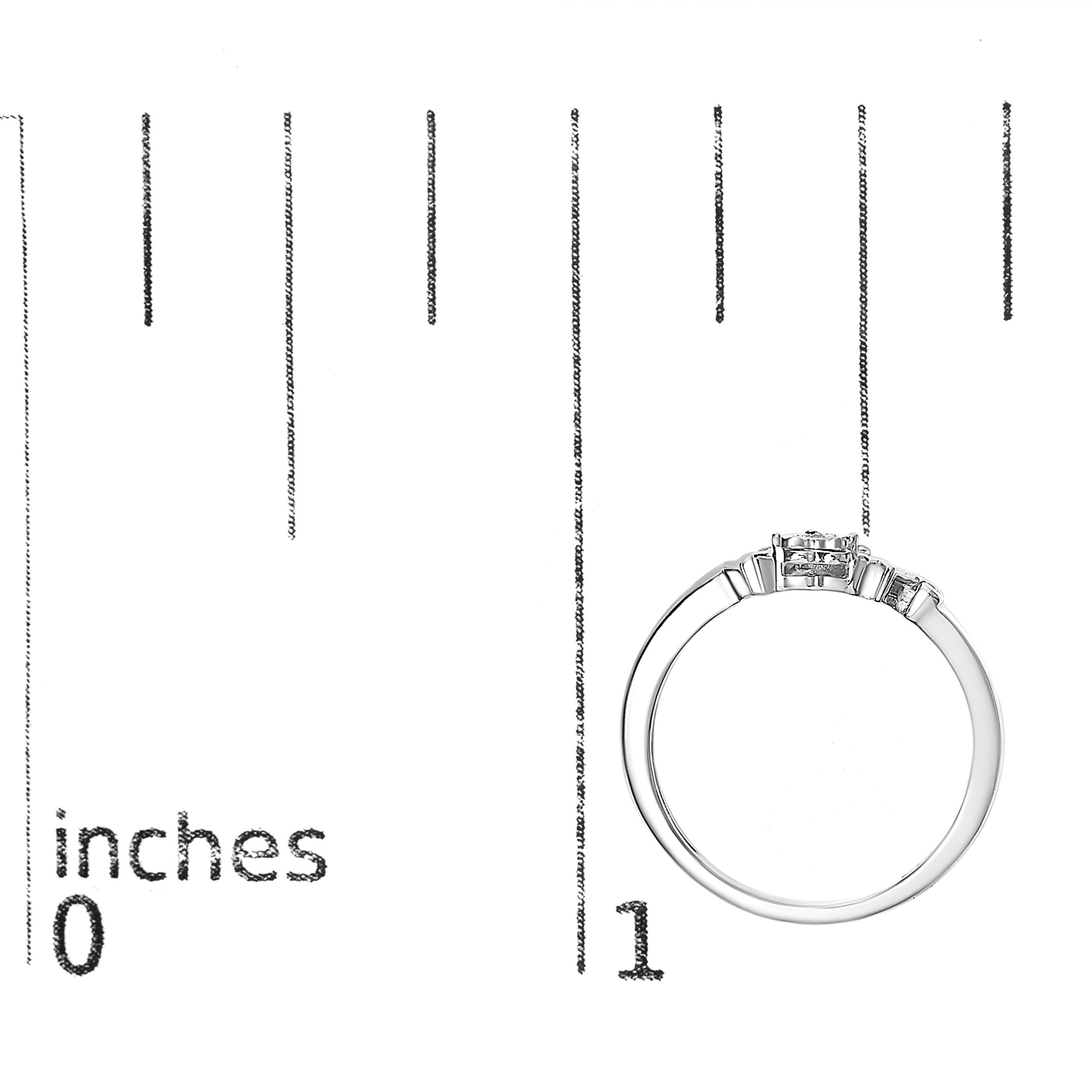 .925 Argent Sterling Bague en forme de coeur 