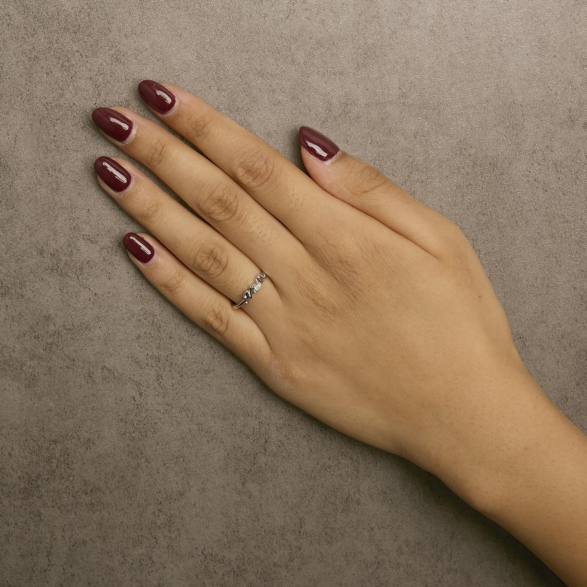.925 Sterling Silber Diamant-Akzent 