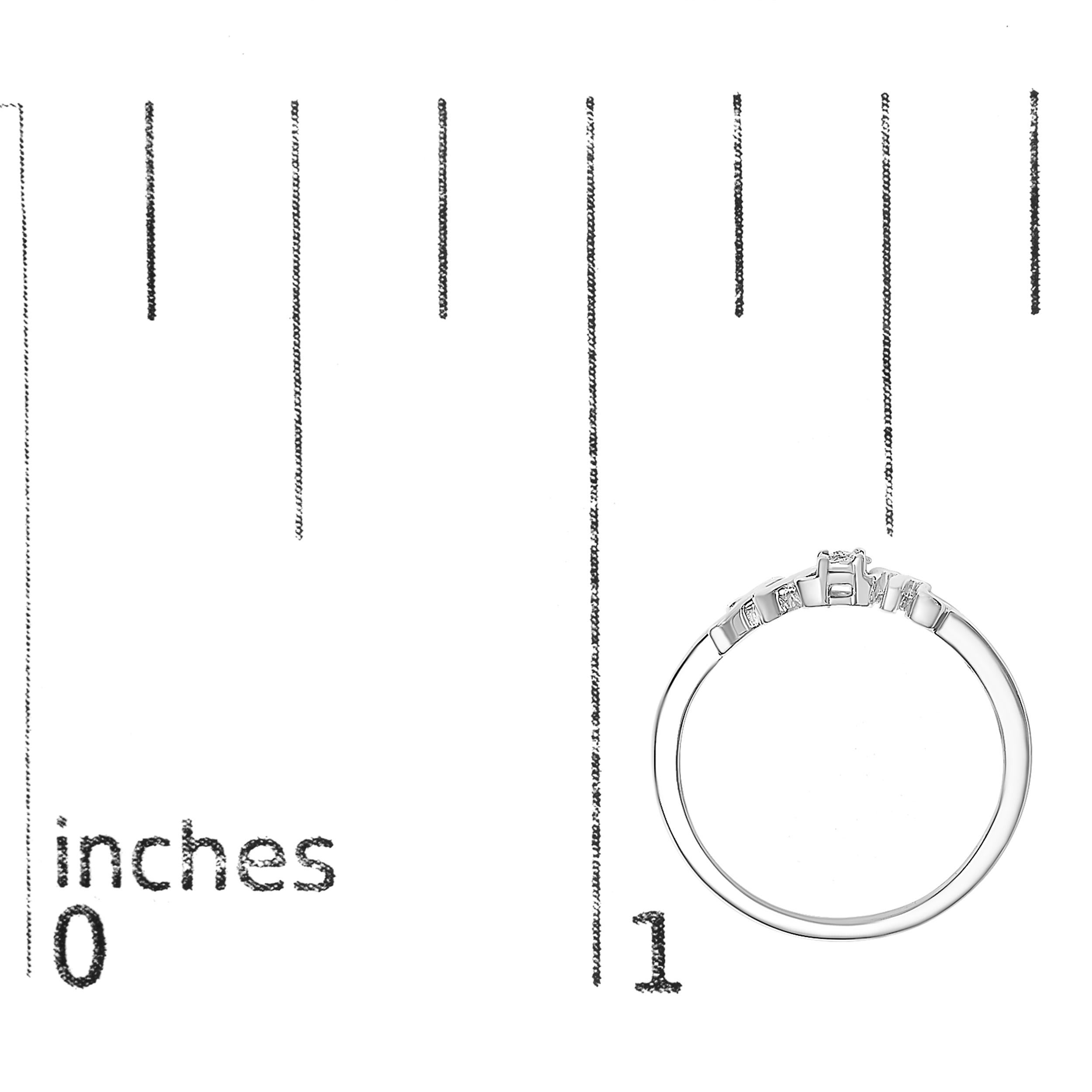 .925 Sterling Silber Diamant-Akzent 