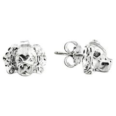 Dog Puppy 925 Sterling Silver Cavalier King & Other Breeds Stud Earrings 4 Set 