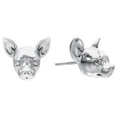 Dog Puppy 925 Sterling Silver Chihuahua & Other Breeds Stud Earrings 4 Set