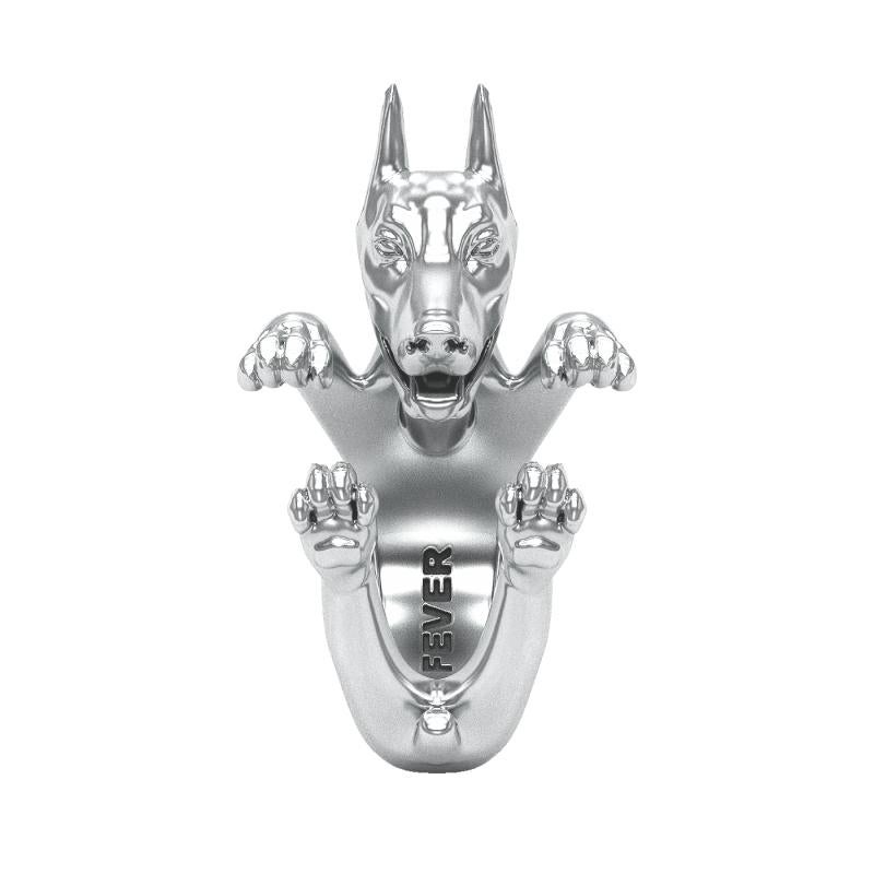 925 Sterling Silver Dog Puppy Animal Nature Cute Doberman Open Hug Statement Ring
-Dog Fever sterling silver Hug ring faithfully portrays the iconic dog breed.
-Cute, fun and versatile
-925 Sterling Silver
-Entirely designed and handcrafted in