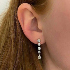 925 Sterling Silver Drop Earrings Beautiful Moissanite Earrings Gift For Women.