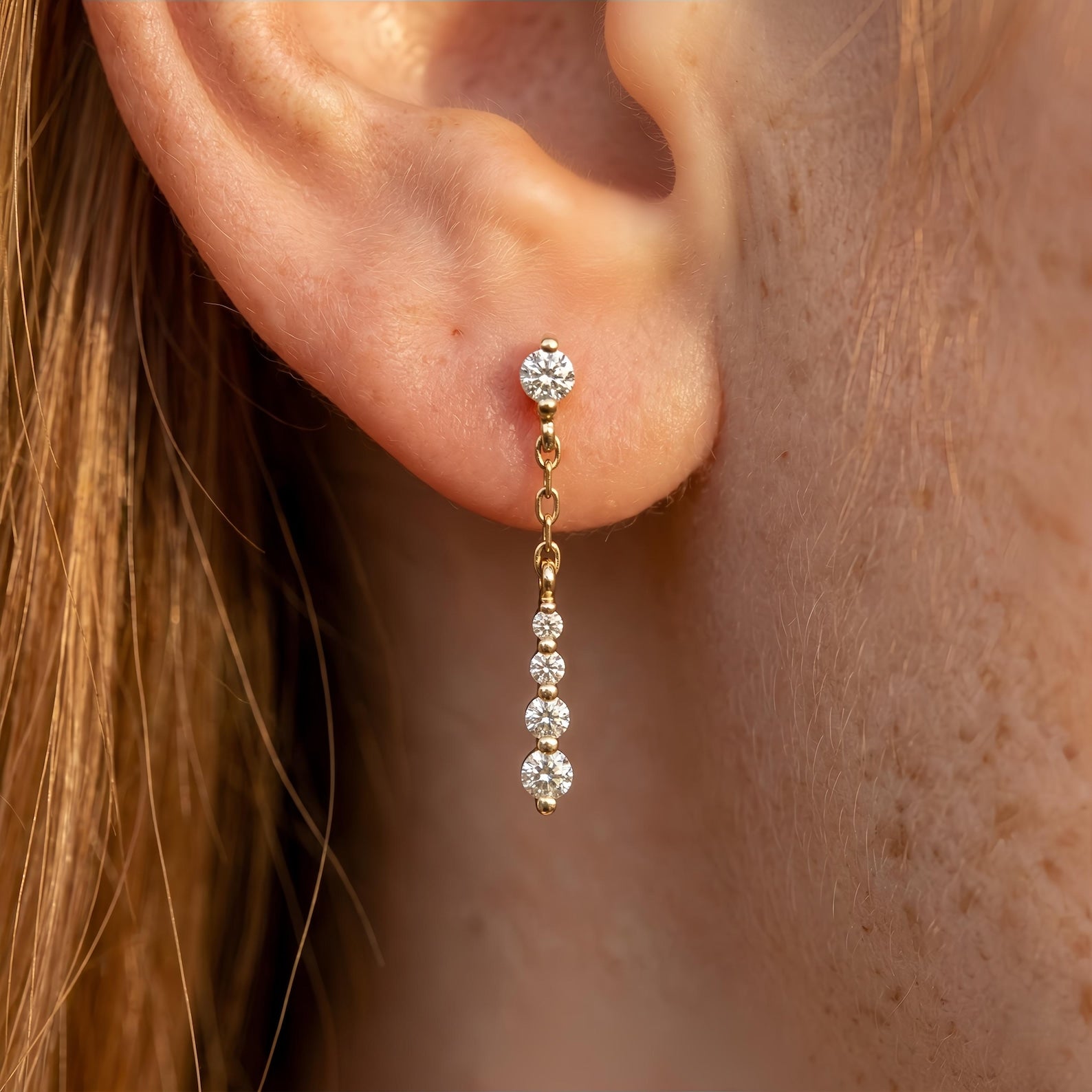925 Sterling Silver Drop Earrings Gift For Women Minimalist Moissanite Earrings