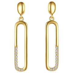 925 Sterling Silver Earrings Moissanite Drop Earrings Minimalist Gift For Women.