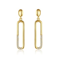 925 Sterling Silver Earrings Natural Pave Diamond Drop Earrings Gift For Women .