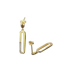 925 Sterling Silver Earrings Natural Pave Diamond Drop Earrings Gift For Women .