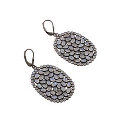 Gemistry Sterling Silver 16 Cttw Rainbow Moonstone Victorian Dangle Earrings