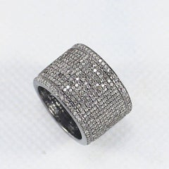 925 Sterling Silber Eternity Band Ring Pave Diamond Ring Schönes Geschenk für Sie.