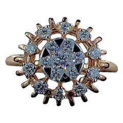 925 Sterling Silver Flower Design Beautiful Ring Engagement Gift For her