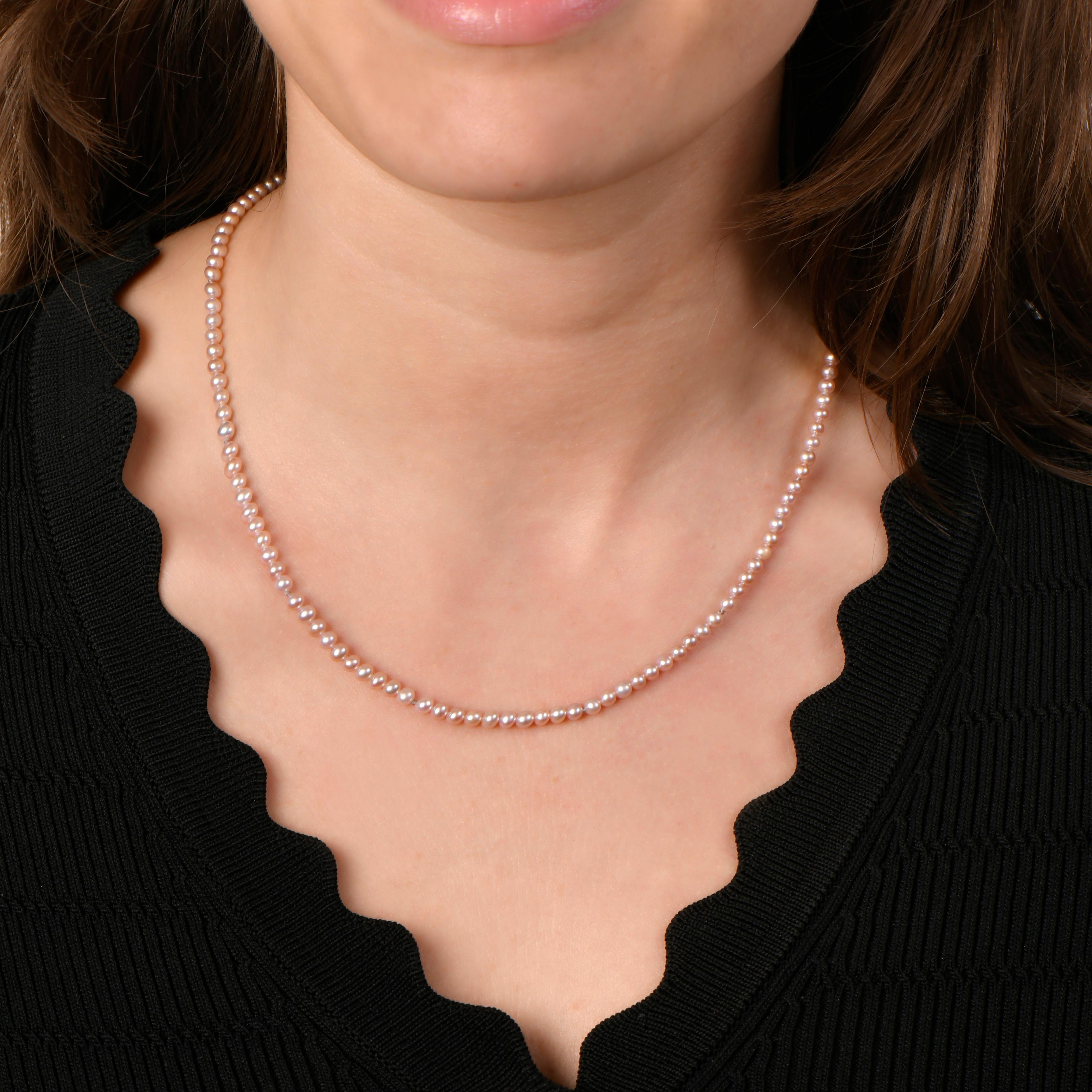cultured pearl necklace sterling silver