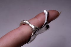 925 Sterling Silver & Gold Overlay Ring by L A MH