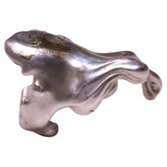 925 Sterling Silver & Gold Overlay Ring by L A MH