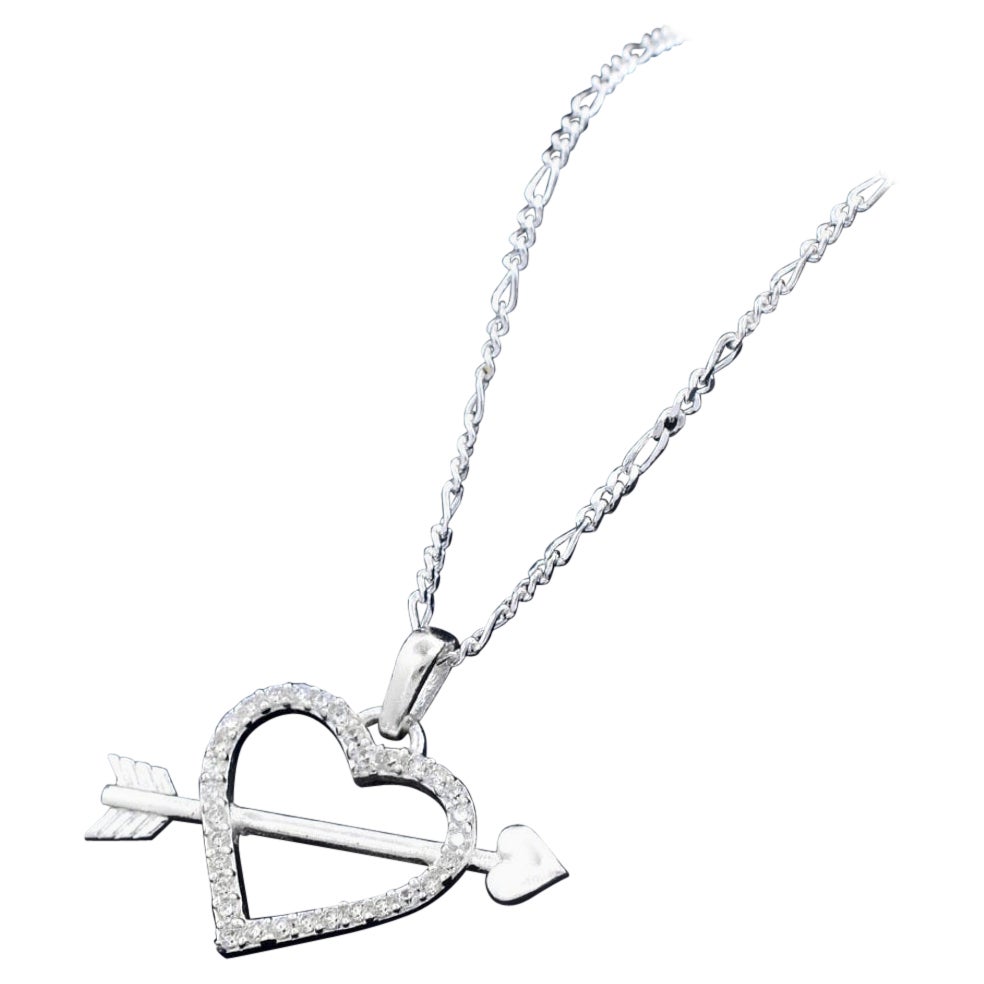 925 Sterling Silver Ciondolo a forma di cuore con moissanite Bellissimo regalo per le donne. in vendita