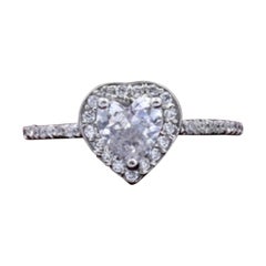 925 Sterling Silver Heart Shaped Moissanite Ring For Women Anniversary Gift.