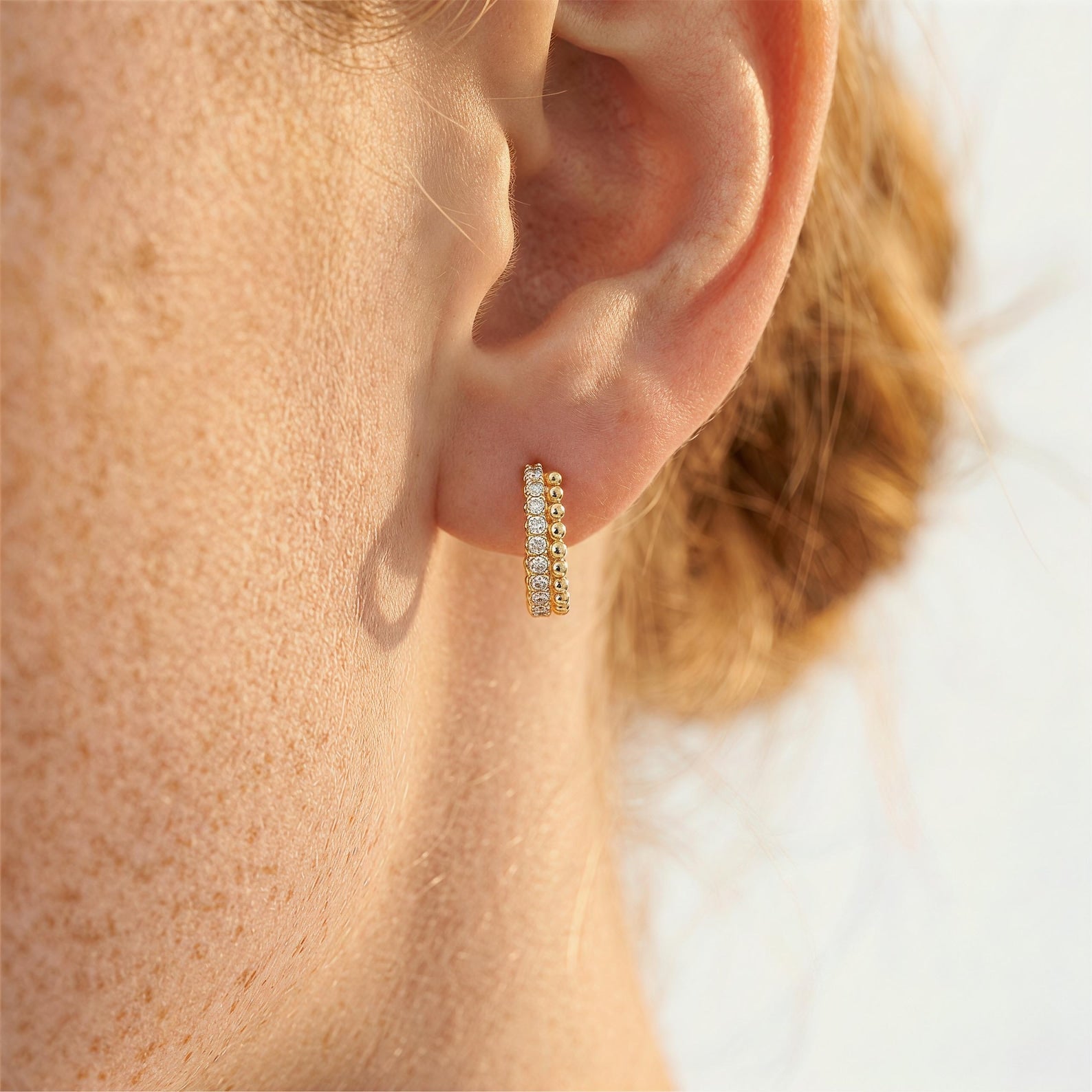 925 Sterling Silver Hoop Earrings For Women Minimalist Moissanite Earrings Gift.