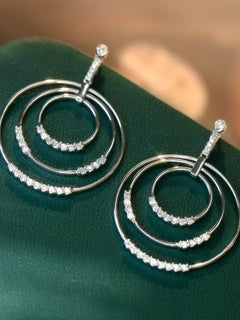 925 Sterling Silver Hoop Earrings Minimalist Moissanite Earrings Gift For Women