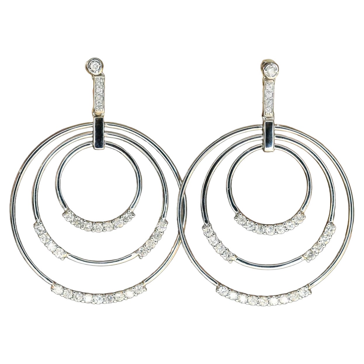 925 Sterling Silver Hoop Earrings Minimalist Moissanite Earrings Gift For Women