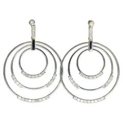 925 Sterling Silver Hoop Earrings Minimalist Moissanite Earrings Gift For Women