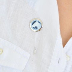 925 Sterling Silver Horse Agate Cameo Stick Pin Lapel Pin Brooch for Men