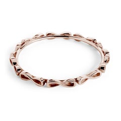 .925 Sterling Silver Infinity Wraparound Bangle Bracelet