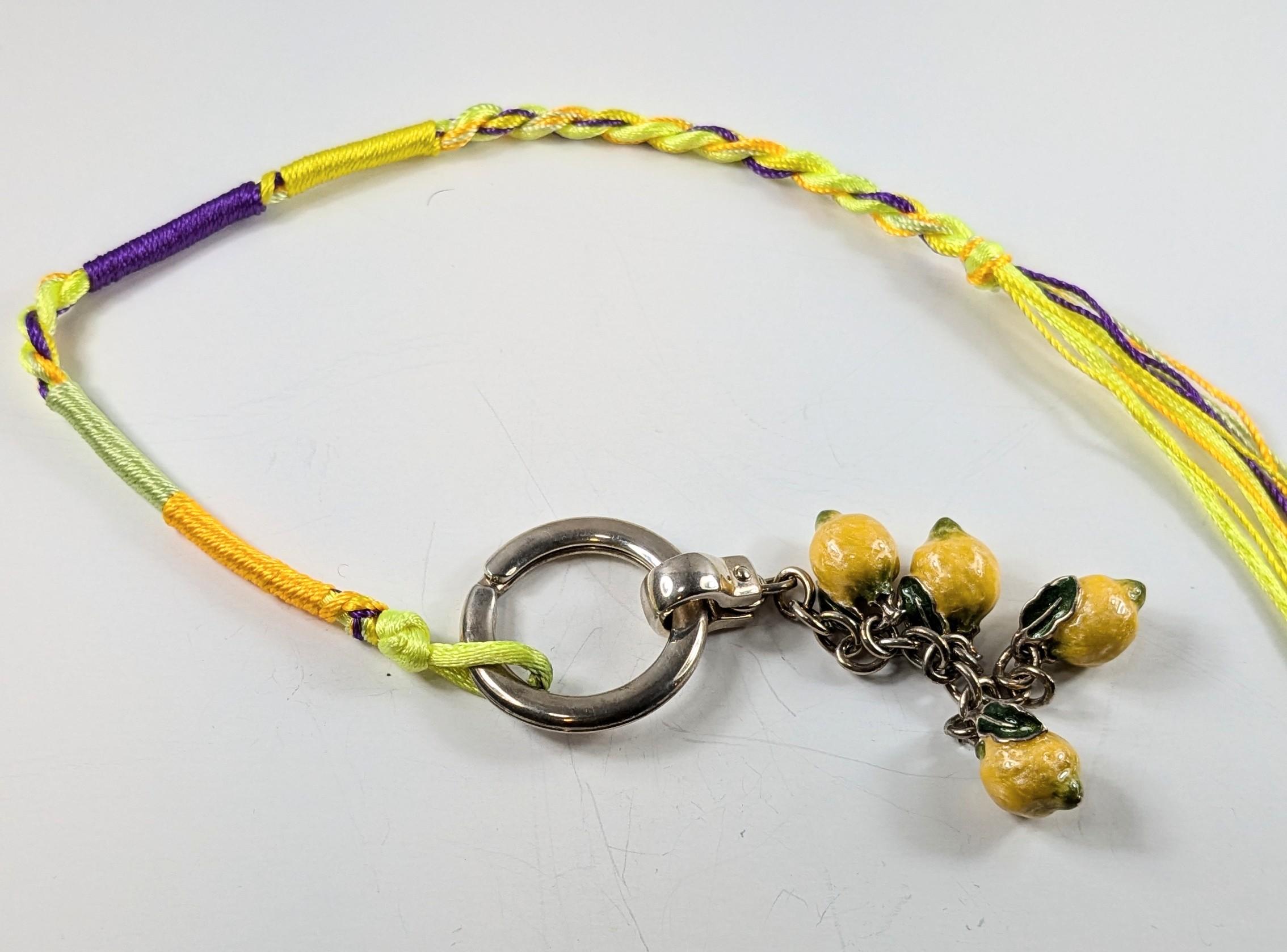 925 Sterling Silver Lemons Keychain by Pietro Sorini In Excellent Condition For Sale In Bilbao, ES