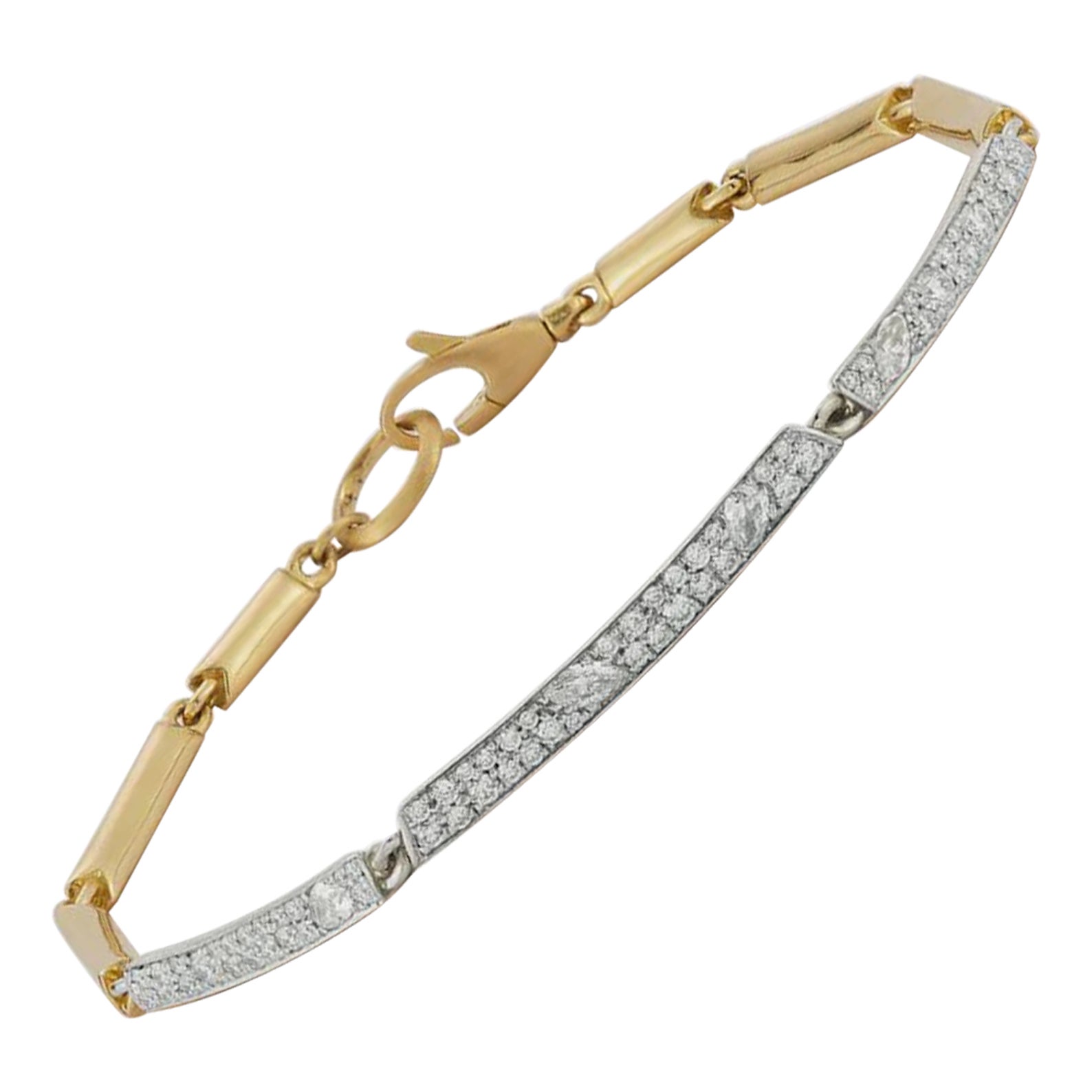 925 Sterling Silver Link Bracelet Beautiful Gift Minimalist Moissanite Bracelet.
