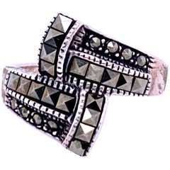 925 Sterling Silver Marcasite Fashion Ring