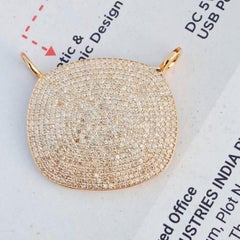 Designer Diamond Jewelry by NST 2.10ct Pave Diamond Pendant in Silver