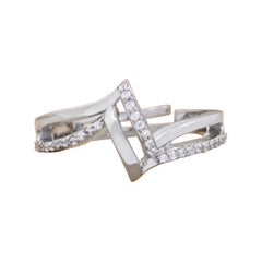 Anello minimalista in argento 925 Anello di moissanite per donne, regalo di San Valentino.