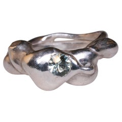 925 Sterling Silver & Mint Tourmaline Ring by L A MH