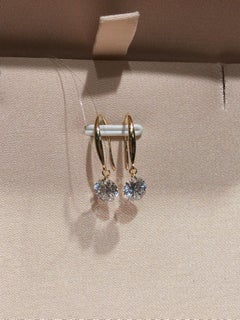 925 Sterling Silver Moissanite Drop Earrings Beautiful Gift For Her.