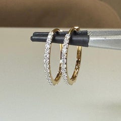 925 Sterling Silver Moissanite Earrings Beautiful Hoop Earring For Women Gift .
