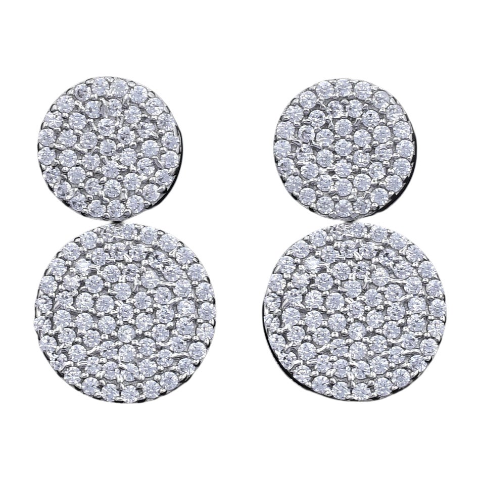 Orecchini in argento 925 Moissanite Bellissimo orecchino a goccia di forma rotonda Regalo