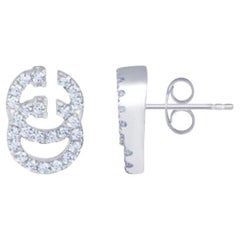 925 Sterling Silver Moissanite Earrings Hip Hop Studs Anniversary Gift For Her.