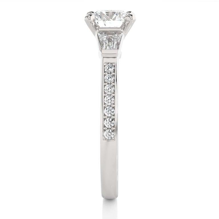 For Sale:  Art Deco Moissanite Gemstone Engagement Ring in 925 Solid Silver Jewelry for Her 11