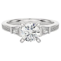 Art Deco Moissanite Edelstein Verlobungsring in Silber Schmuck für Mama Geschenk