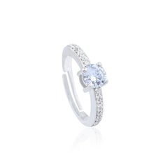 925 Sterling Silver Moissanite Ring Beautiful Wedding Anniversary Gift For Her .