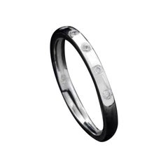 Anello di moissanite in argento 925 per donna Anello a fascia Regalo di compleanno minimalista