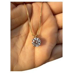 925 Sterling Silver Moissanite Solitaire Pendant Beautiful Gift For Women.