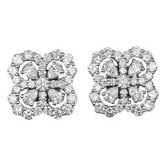 925 Sterling Silver Moissanite Stud Earrings Beautiful Gift For Her