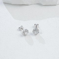 925 Sterling Silver Moissanite Stud Earrings Beautiful Gift For Women